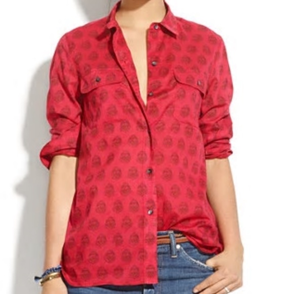 Madewell Tops - Madewell 1937 Ex-Boyfriend Shirt Redleaf Paisley